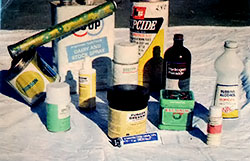 An assortment of topical medications.